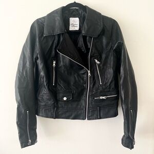 Forever Flower Faux Leather Jacket